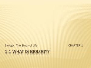 1.1 What is biology?