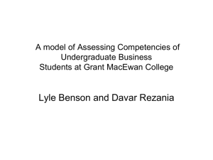 A model of Assessing Competencies of