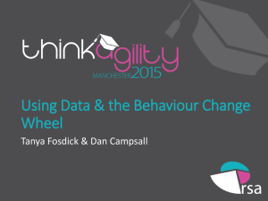 Using data and the Behaviour Change Wheel for intervention design