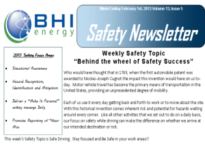 WE 2-1-13 Behind the Wheel of Safety Success