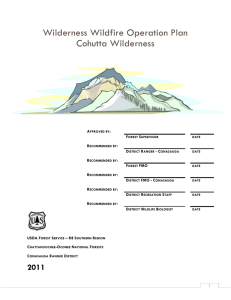 Cohutta Wilderness Op Plan