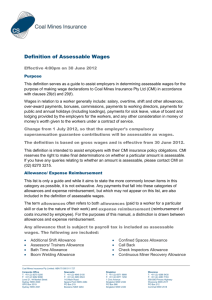 Definition of Assessable Wages