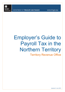 Employer's Guide to Payroll Tax in the Northern Territory