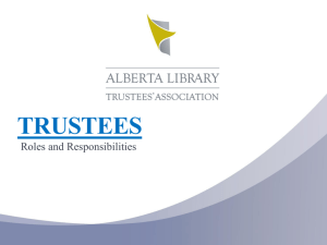 Trustee Roles and Responsibilites