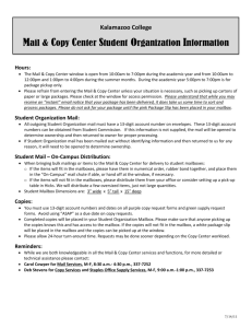 Student Organization Mail