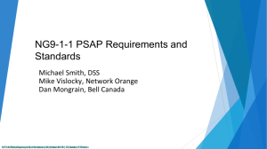 Monday 1015-1200 NG9-1-1 PSAP Requirements and Standards