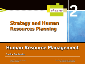 Strategic Planning and Human Resources