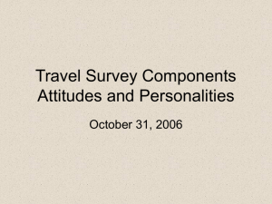 Travel Survey Components Attitudes and Personalities