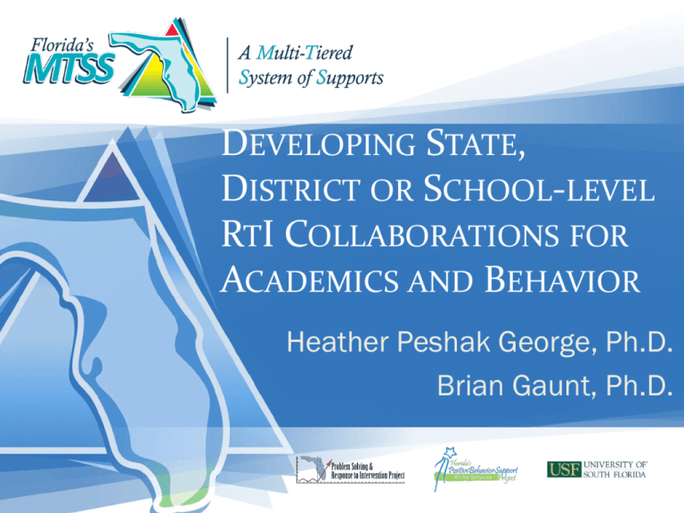 Integrating RtI A And B: Critical Elements And Resources