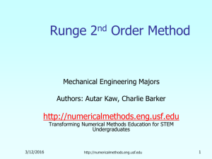 Runge-Kutta 2nd Order Method for Solving