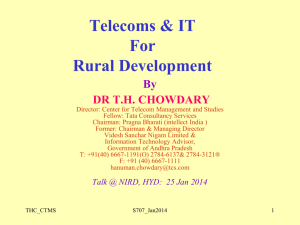 Telecoms & IT For Rural Development