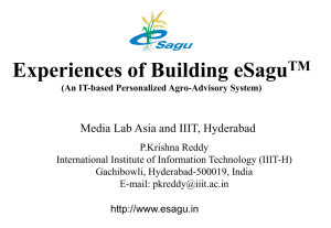 Experiences of Building eSagu