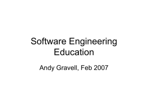 Software Engineering Education - Electronics and Computer Science