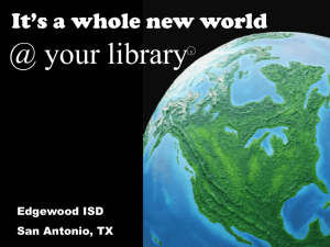 What New In The Library - Edgewood Independent School District