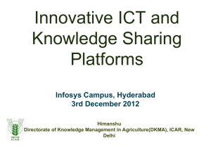 Innovative ICT and Knowledge Sharing Platforms