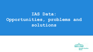IAS Data: Opportunities, problems and solutions
