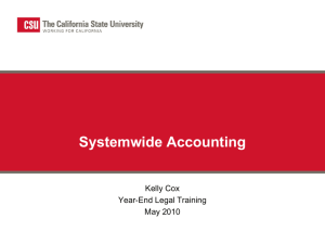 Systemwide Accounting - The California State University