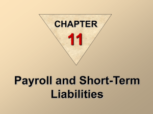 Payroll and Short Term Liabilities