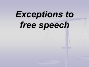 Exceptions to free speech