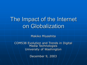 The Impact of the Internet on Globalization