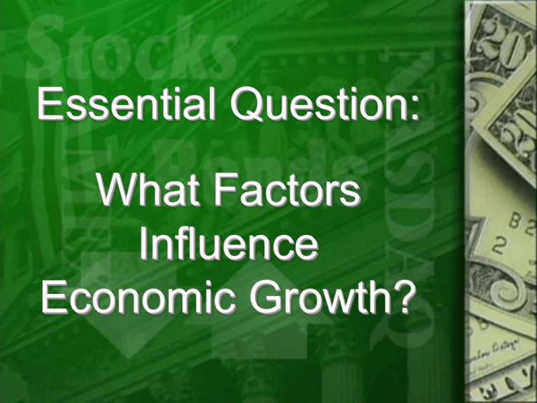 Factors Of Economic Growth Ppt