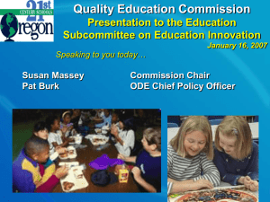 Quality Education Commission - Oregon Department of Education