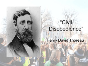 “Civil Disobedience”