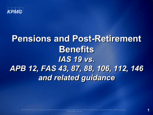 KPMG IFRS to US Comparison for Pensions and Post