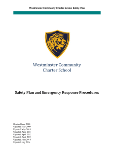 SAFETY PLAN AND EMERGENCY RESPONSE PROCEDURES