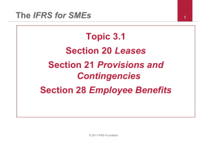Topic 3.1 Section 20 Leases Section 21 Provisions and