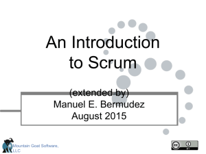 An Introduction to Scrum - Department of Computer and Information