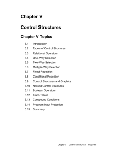 Control Structures - Fort Thomas Independent Schools