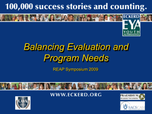 Balancing Evaluation and Program Needs
