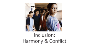 Inclusion: Conflict