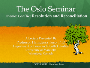 Conflict Resolution and Reconciliation by Prof. Hamdesa Tuso