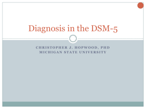 Diagnosis in the DSM-5
