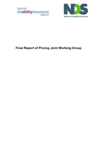 Final Report of Pricing Joint Working Group