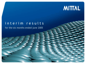 Interim results for the six months to end June