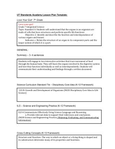 UT Standards Academy Lesson Plan Template: Love your gut