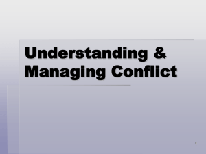 Conflict Resolution Styles - Society for the Study of Peace, Conflict