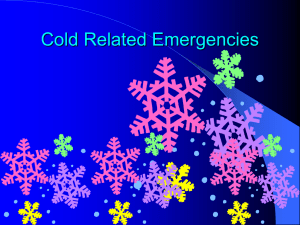 Cold Related Emergencies