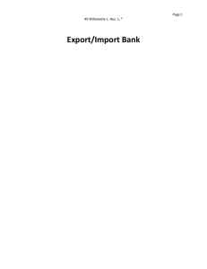 Export/Import Bank - Open Evidence Project