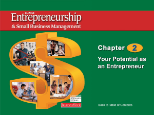 Your Potential as an Entrepreneur