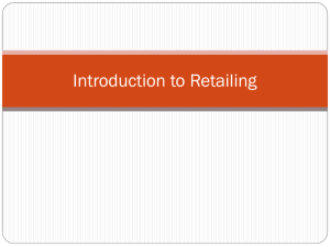 1. Introduction to Retailing