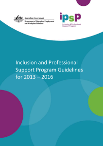 About the IPSP Guidelines - Department of Social Services