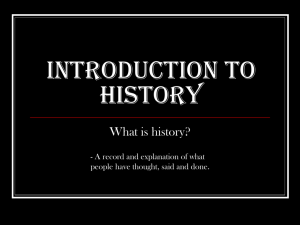 Introduction to History