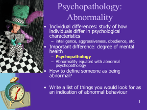 psychopathology 1