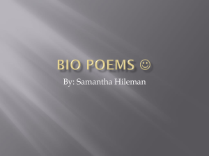 Bio poems - My So Called Life