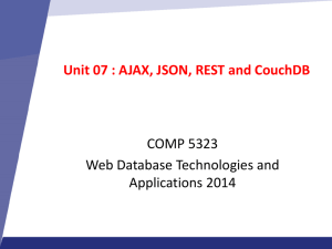 07 : Ajax, JSON, REST, CouchDB