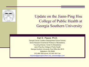 Jiann-Ping Hsu College of Public Health Georgia Southern University